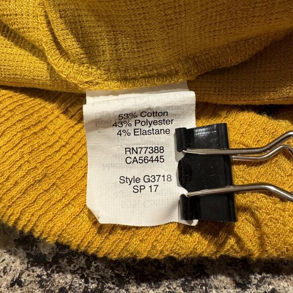 Madewell Womens Tank Top Cross Back Sleeveless Mustard Yellow Size XS KS - Picture 3 of 4